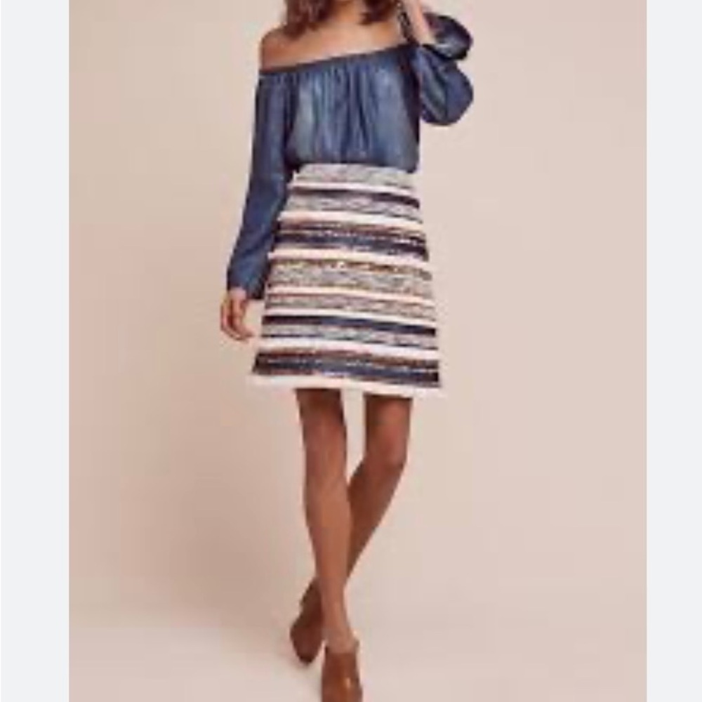 Moulinette Soeurs For Anthropologie Ernie Beaded Skirt